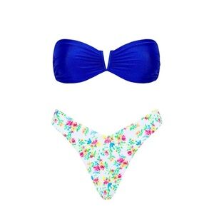 Kulani Kinis Strapless Bandeau Malibu Blue Minimal Cheeky Forever Fairytale L